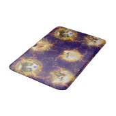 フローラ華美ダマスクかわいい子ネコ王室の紫 バスマット (アングル)