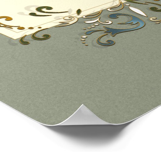 フローラ華美バナーフレ結婚ームの証明書 ポスター (角)