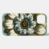 フローラ華美メダリオンライトブルー背景 Case-Mate iPhoneケース (裏面 (横))