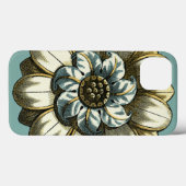 フローラ華美メダリオンライトブルー背景 Case-Mate iPhoneケース (裏面 (横))