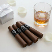 フローラ華美モノグラム結婚のシガーバンドラベル ラベル