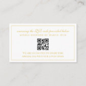 フローラ華美モノグラム金ゴールド結婚式RSVP エンクロージャーカード (裏面)