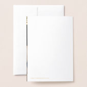 フローラ華美モノグラ結婚ムの感謝の写真 箔カード (裏面封筒付き)