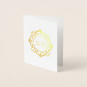 フローラ華美モノグラ結婚ムの感謝の写真 箔カード (正面)