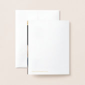 フローラ華美モノグラ結婚ムの感謝の写真 箔カード (裏面封筒付き)