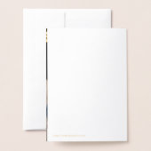 フローラ華美モノグラ結婚ムの感謝の写真 箔カード (裏面封筒付き)