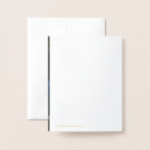 フローラ華美モノグラ結婚ムの感謝の写真 箔カード (裏面封筒付き)