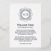 フローラ華美モノグラ結婚ムの感謝の写真 箔シーズンカード (正面)