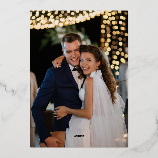 フローラ華美モノグラ結婚ムの感謝の写真 箔シーズンカード (裏面)