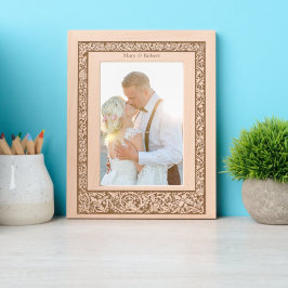 フローラ葉つる植物縁ど レーザー彫刻フレーム