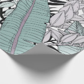 フローラ葉の継ぎ目のない模様 ラッピングペーパー (角)