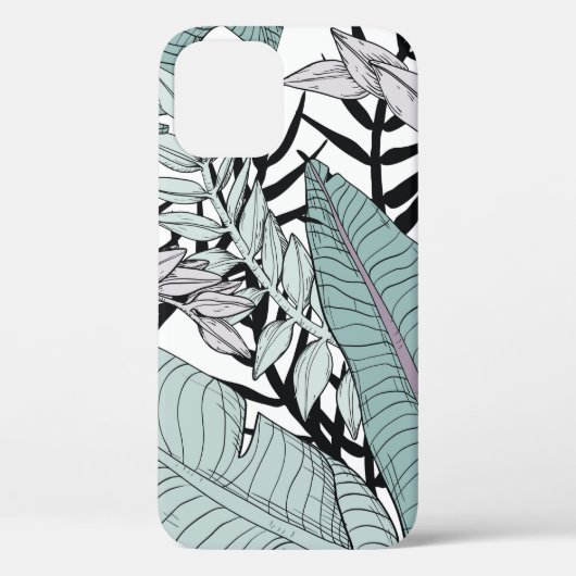 フローラ葉の継ぎ目のない模様 Case-Mate iPhoneケース (裏面)