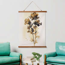 フローラ葉ウォーターカラーアート