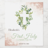 フローラ葉クロス聖餐式 ワインラベル (シングルラベル)