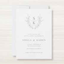 フローラ葉スケッチモダンウェディング日付の保存