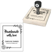 フローラ葉フレーム手作りカスタムサイト ラバースタンプ (押印)