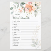 フローラ葉ベビーワードスクランブルゲーム紙シート (正面)