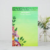 フローラ葉文具 便箋 (スタンド正面)