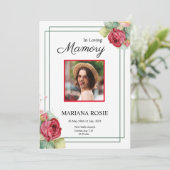 フローラ葬儀アナウンスメントカード 案内状 (スタンド正面)