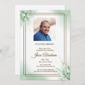 フローラ葬儀アナウンスメントカード 案内状 (正面/裏面)