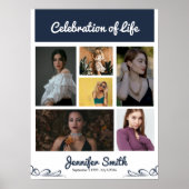 フローラ葬儀ウェルカムサインテンプレート ポスター (正面)