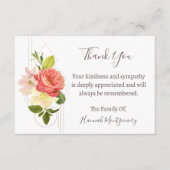 フローラ葬儀サンキューカード,悔やみや弔慰 エンクロージャーカード (正面)