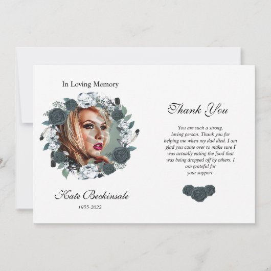 フローラ葬儀サンキューフォトカード サンキューカード (正面)