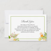 フローラ葬儀ファミリーサンキューノートカード サンキューカード (正面)