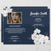 フローラ葬儀プログラムテンプレート (正面/裏面)