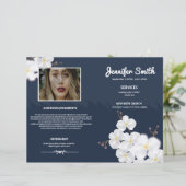 フローラ葬儀プログラムテンプレート (スタンド正面)