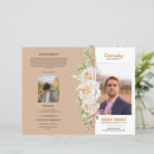 フローラ葬儀プログラムテンプレート (スタンド正面)