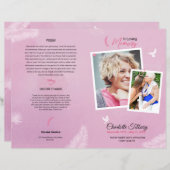 フローラ葬儀プログラムテンプレート (正面/裏面)