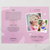 フローラ葬儀プログラムテンプレート (正面)