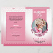 フローラ葬儀プログラムテンプレート (正面/裏面)