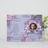 フローラ葬儀プログラムテンプレート (スタンド正面)