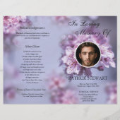 フローラ葬儀プログラムテンプレート (正面)