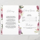 フローラ葬儀プログラムテンプレート (裏面)