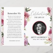 フローラ葬儀プログラムテンプレート (正面)