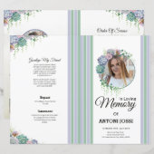 フローラ葬儀プログラムテンプレート (正面/裏面)