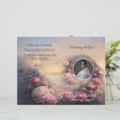 フローラ葬儀プログラムテンプレート (スタンド正面)