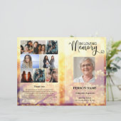 フローラ葬儀プログラムテンプレート (スタンド正面)