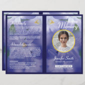 フローラ葬儀プログラムテンプレート (正面/裏面)