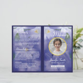 フローラ葬儀プログラムテンプレート (スタンド正面)