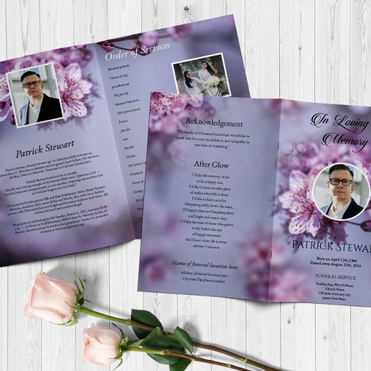 フローラ葬儀プログラムテンプレート