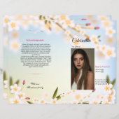 フローラ葬儀プログラムテンプレート (正面/裏面)