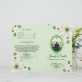 フローラ葬儀プログラムテンプレート (スタンド正面)