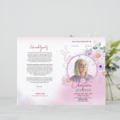 フローラ葬儀プログラムテンプレート (スタンド正面)