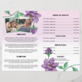 フローラ葬儀プログラムテンプレート (裏面)