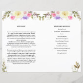 フローラ葬儀プログラムテンプレート (裏面)