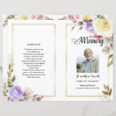 フローラ葬儀プログラムテンプレート (正面/裏面)